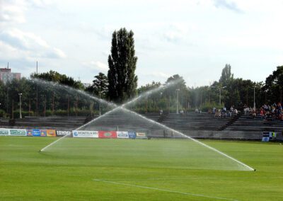 Irriga - závlaha trávníku prvoligového fotbalového klubu